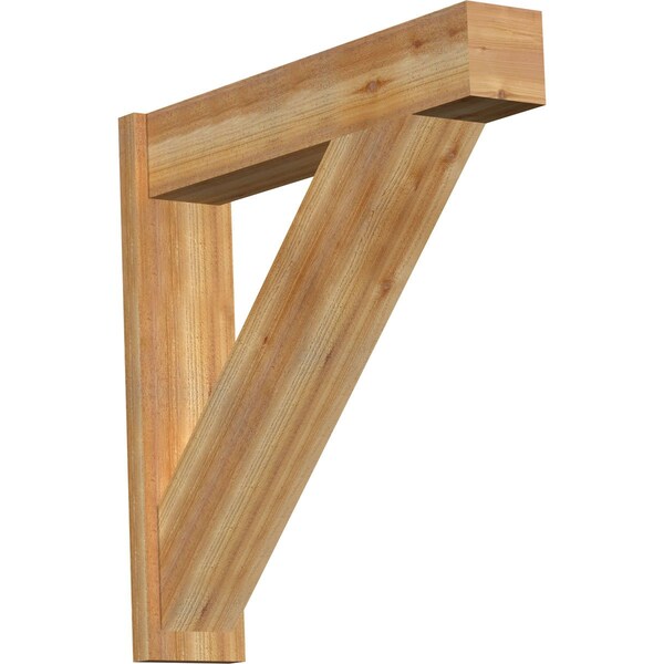 Ekena Millwork Traditional Block Rough Sawn Outlooker, Western Red Cedar, 8"W x 38"D x 38"H OUT08X38X38TRA05RWR - main